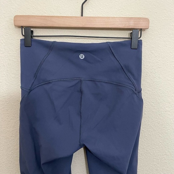 Lululemon Train Times High Rise Mesh Panel 21" Crop Tight Leggings Dazed Blue 6 - Picture 12 of 15